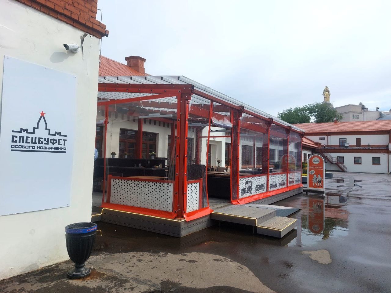 ПВХ шторы для летней террасы кафе в Белгороде